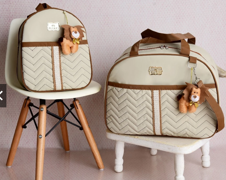 Kit Bolsa de Bebê 2 Peças: Mala Maternidade Espaçosa, Mochila Prática e Excelente Custo-Benefício para o Dia a Dia